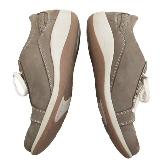 Aetrex Women's Walking Shoes Dana Brown Leather Suede Comfort Lace Up  - 10 Wide - Picture 3 of 8